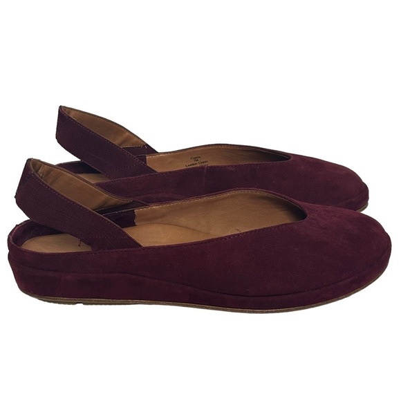 L’AmourDesPieds Cypris Maroon Suede Ballet Flats - Picture 3 of 16